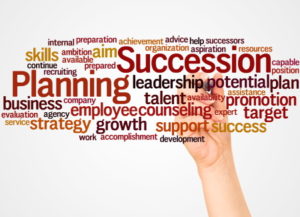 A Planning Succession Sign with Key Terminology to describe Planning Succession - Positively People - Family Business Executive Succession Planning - Charleston, SC. 
