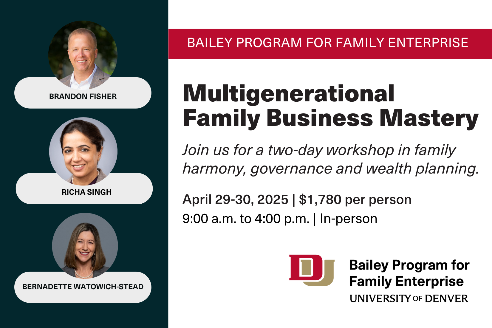 The Bailey Center for Family Business at the University of Denve